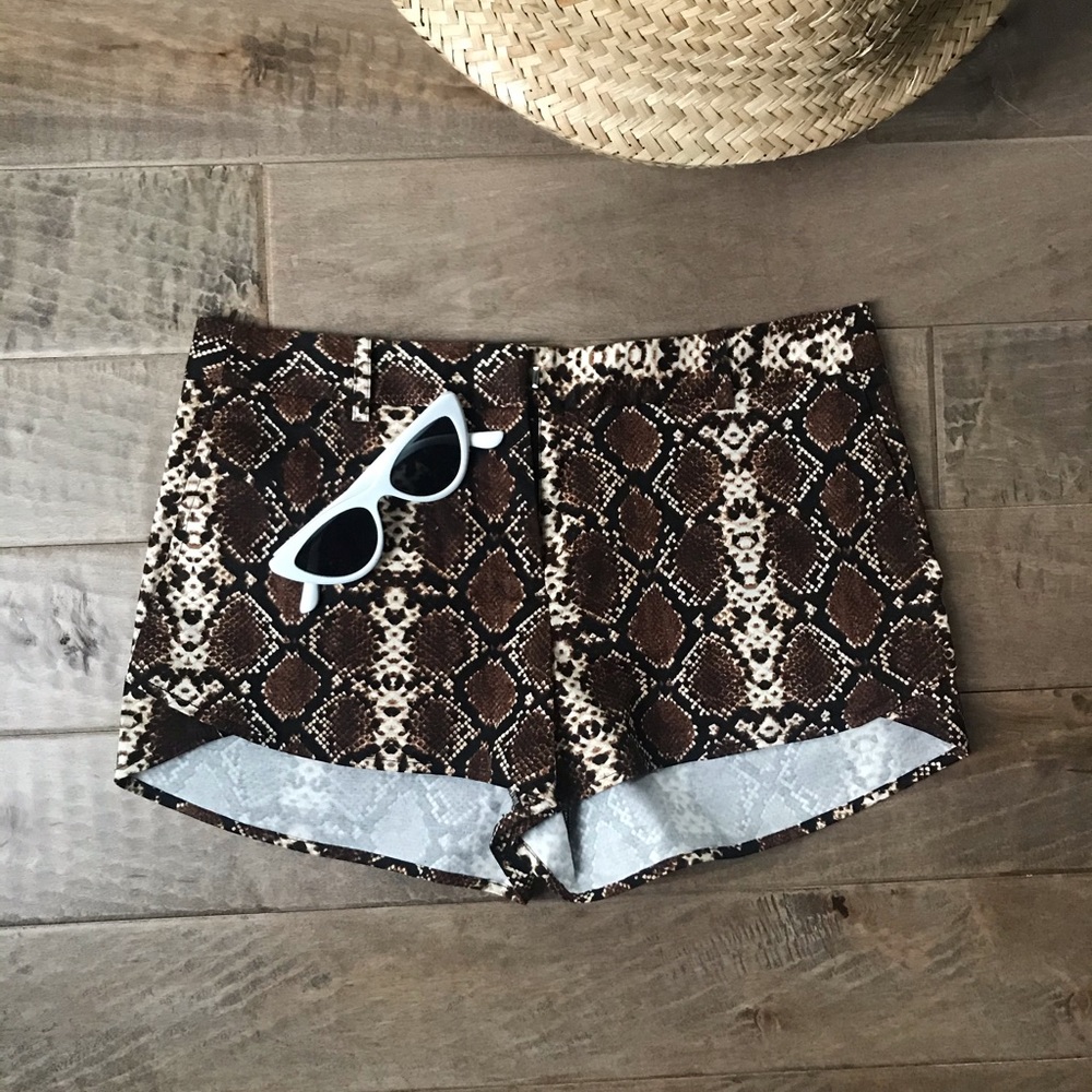 BCBG SNAKE SKIN SHORTS